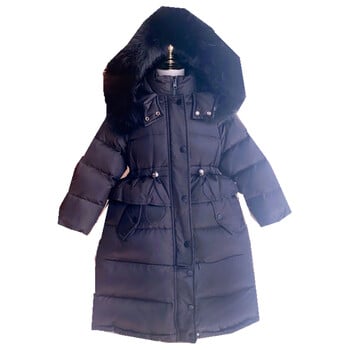 Girls Down Coat Jacket Cotton Windbreak Snowsuit 2023 Vintage Warm Thicken Velvet Winter Skiwear Plus Size Παιδικά ρούχα