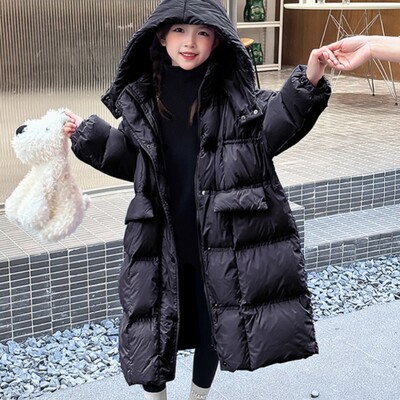 Tüdrukute sulejope Puuvillane tuuletõkkega mantel 2023 armas soe pluss paks talvine suusariided ülerõivad lasteriided