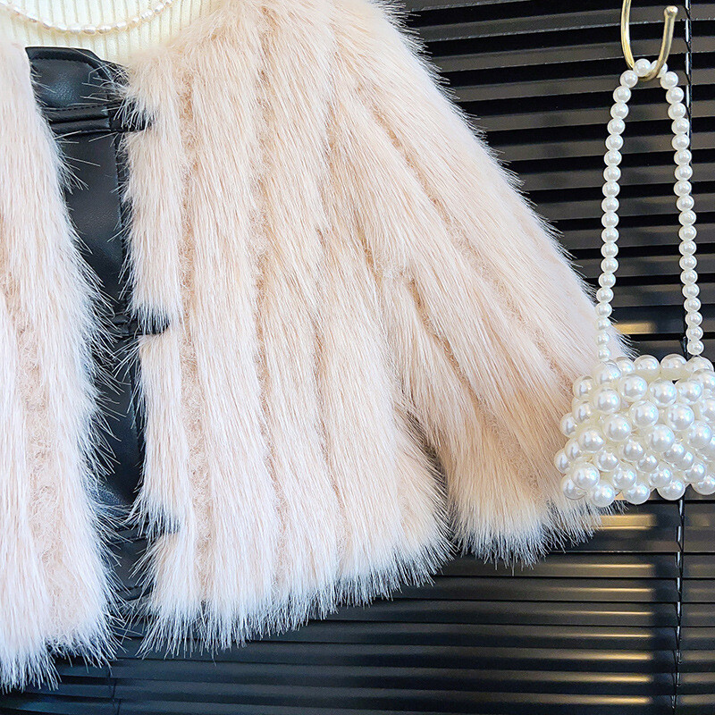 Mantel Tüdruk Talvine Uued Lasteriided Paksendav Moekas Jope Laste Pehm Lahtine Lihtne 2024 Soe Ümarkrae