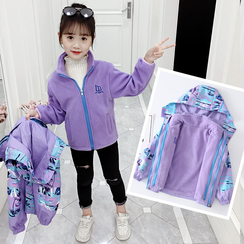 Jachete noi de toamnă pentru fete haine calde din lână polară pentru bebeluși iarnă jachete de vânt impermeabile pentru copii 2 buc. haine pentru copii îmbrăcăminte exterioară