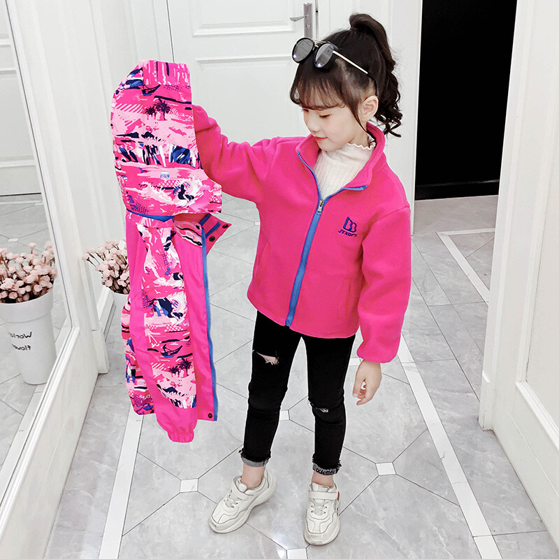 Jachete noi de toamnă pentru fete haine calde din lână polară pentru bebeluși iarnă jachete de vânt impermeabile pentru copii 2 buc. haine pentru copii îmbrăcăminte exterioară