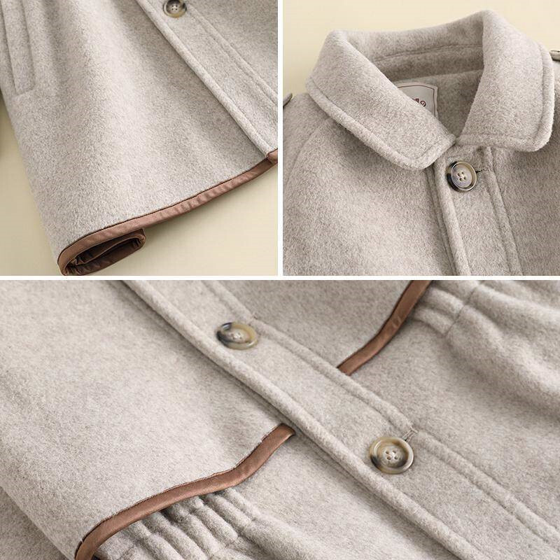 Mood, talve tüdrukute villased mantlid 2023, uued paksud soojad ülerõivad lasteriided tuulekindlad villased jakid teismelistele tüdrukutele pikad mantlid