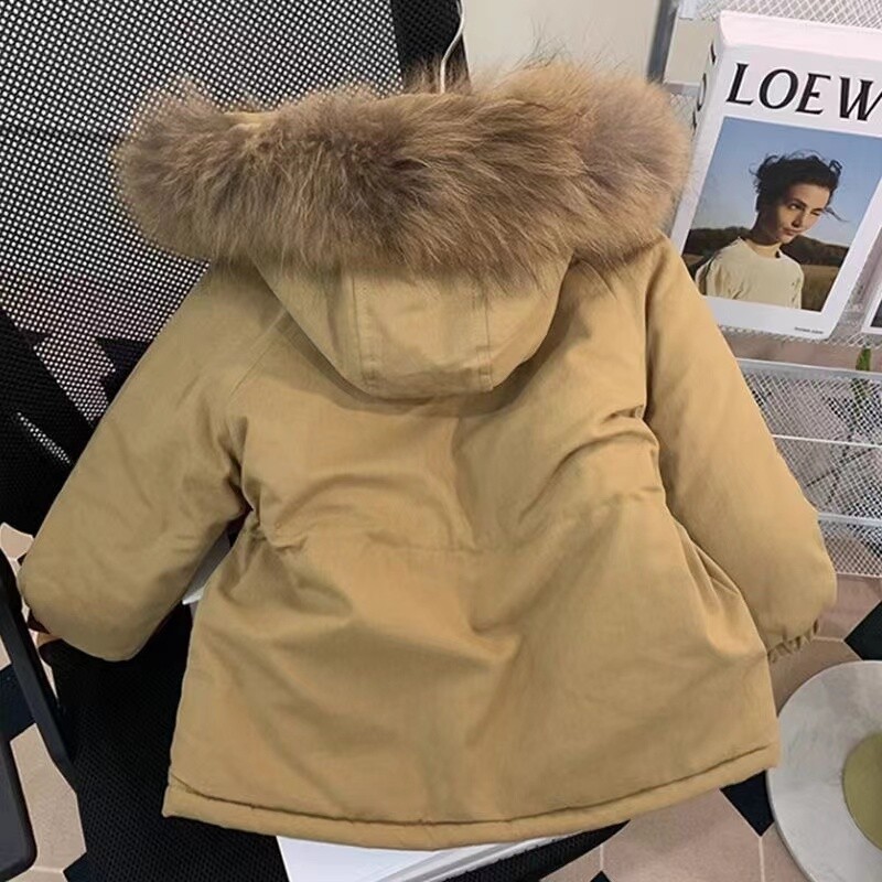 Parka Fete Nouă iarnă Haina pentru fetițe Jachetă fleece Costum de zăpadă cald 3-8 ani Parka cu glugă Îmbrăcăminte exterioară pentru copii Pânză de toamnă