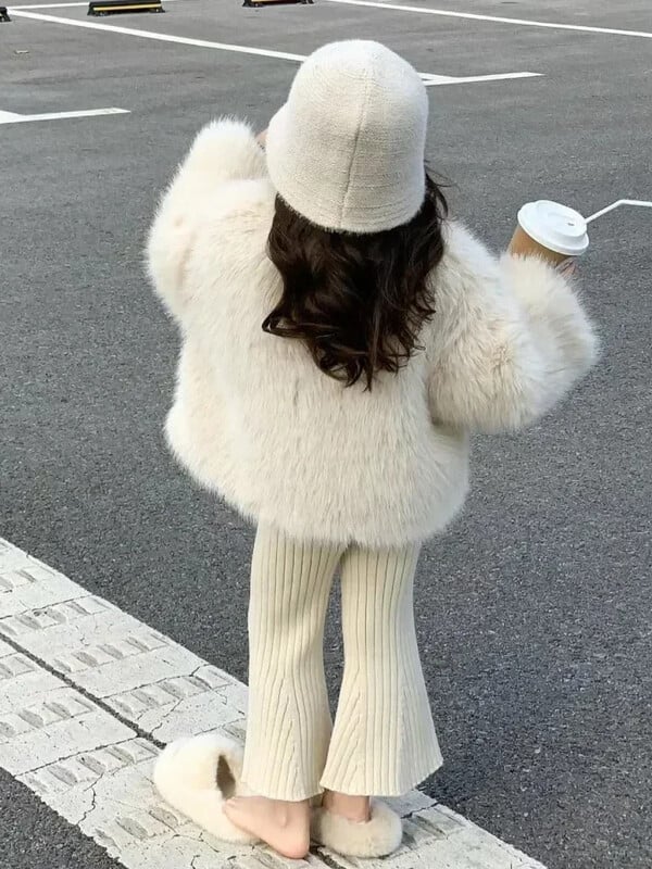 Mantlid 2023 Talv Uued Tüdrukud Palus Paksendav Lasterõivad Mitmekülgsed Karusnahad Puuvill Mood Ülerõivad Lihtne Soe