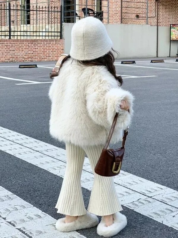 Mantlid 2023 Talv Uued Tüdrukud Palus Paksendav Lasterõivad Mitmekülgsed Karusnahad Puuvill Mood Ülerõivad Lihtne Soe