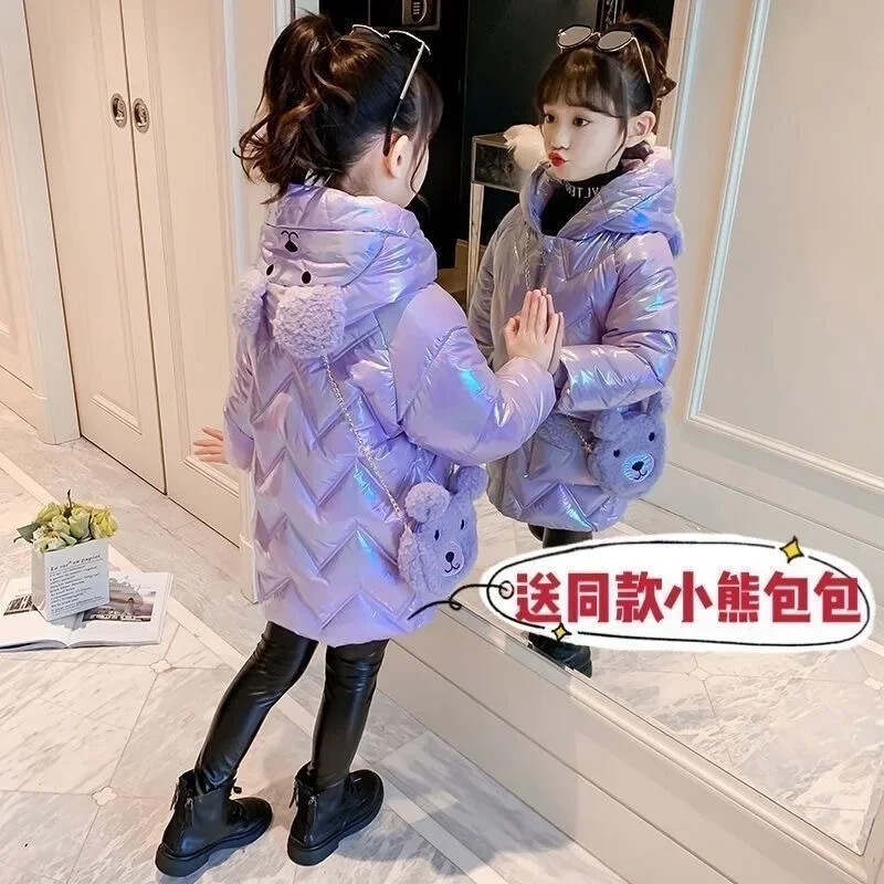 Tüdrukute puuvillane talvemantel Uus Korea lastemood sule puuvillane mantel Laste joped Tüdrukutele Riietus Tüdrukud 7 9 10 11 12 aastat