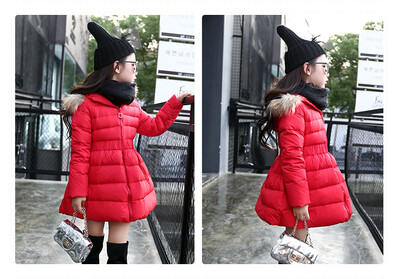 90% valge pardi sulemantel 2020 Moodsad tüdrukud, pikad sulemantlid, lastetopid, beebirõivad, ülerõivad, talve õhuke jakk tüdrukutele