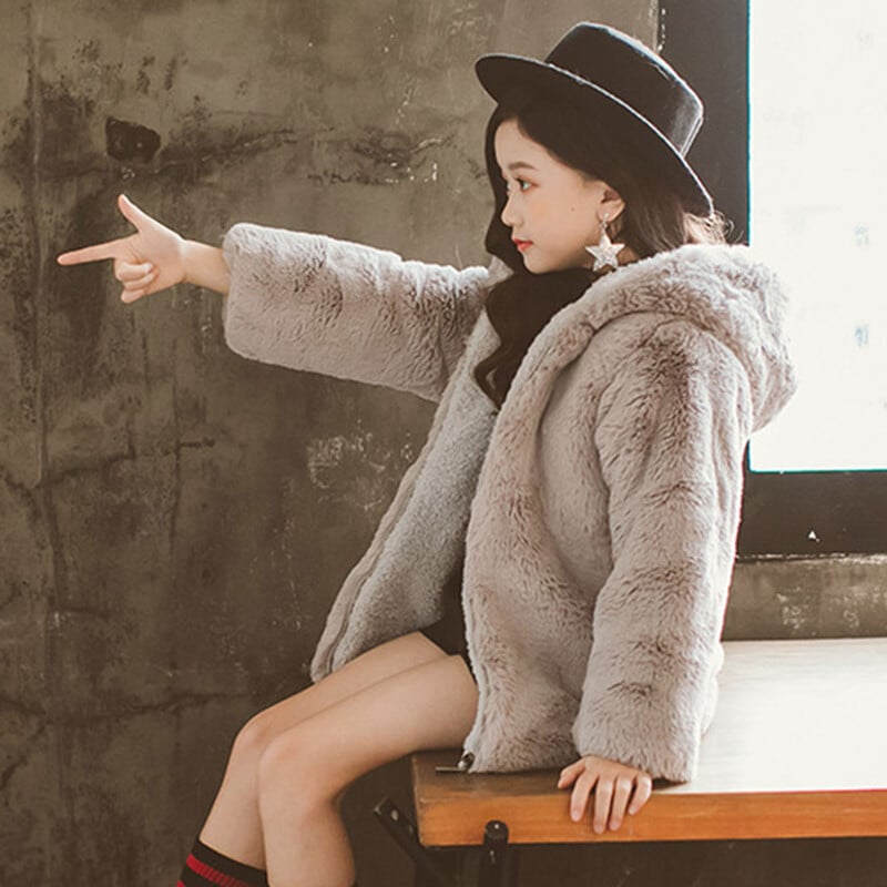 2020 noi fete din desene animate bufniță paltoane pentru fete jachete calde de iarnă pentru iarnă haine pentru copii cu glugă blană artificială îmbrăcăminte de îmbrăcăminte