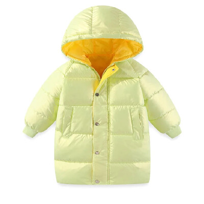 Uus laste sulejope vatipadjaga jakk talveriided paksendatud keskmine pikk mantel vatipadjaga jope poistele ja tüdrukutele