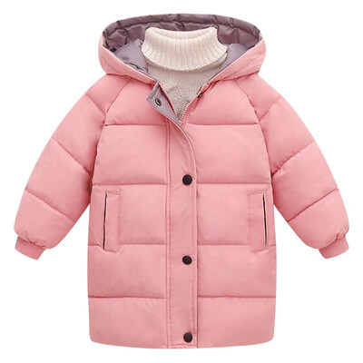 Uus laste sulejope vatipadjaga jakk talveriided paksendatud keskmine pikk mantel vatipadjaga jope poistele ja tüdrukutele