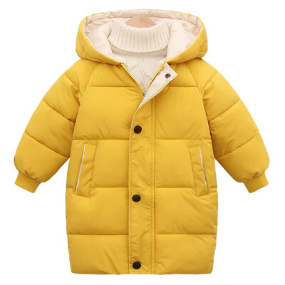 Uus laste sulejope vatipadjaga jakk talveriided paksendatud keskmine pikk mantel vatipadjaga jope poistele ja tüdrukutele