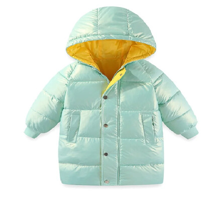 Uus laste sulejope vatipadjaga jakk talveriided paksendatud keskmine pikk mantel vatipadjaga jope poistele ja tüdrukutele