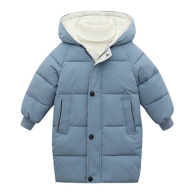 Uus laste sulejope vatipadjaga jakk talveriided paksendatud keskmine pikk mantel vatipadjaga jope poistele ja tüdrukutele