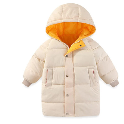 Uus laste sulejope vatipadjaga jakk talveriided paksendatud keskmine pikk mantel vatipadjaga jope poistele ja tüdrukutele