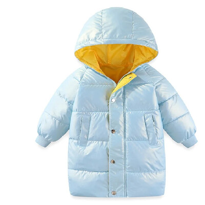 Uus laste sulejope vatipadjaga jakk talveriided paksendatud keskmine pikk mantel vatipadjaga jope poistele ja tüdrukutele