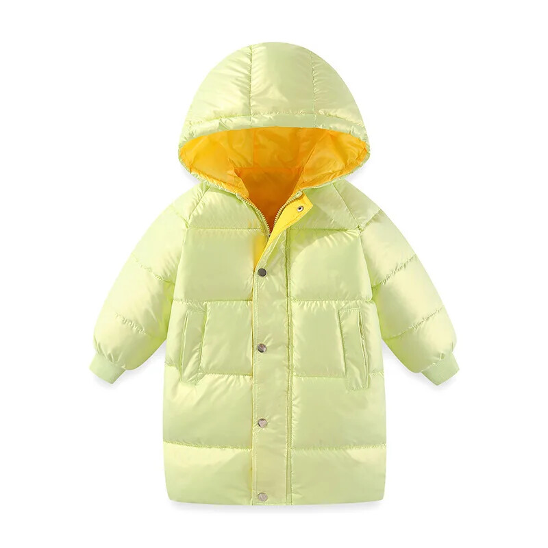 Uus laste sulejope vatipadjaga jakk talveriided paksendatud keskmine pikk mantel vatipadjaga jope poistele ja tüdrukutele