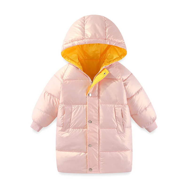 Uus laste sulejope vatipadjaga jakk talveriided paksendatud keskmine pikk mantel vatipadjaga jope poistele ja tüdrukutele