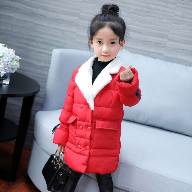 2023. aasta sügistalv, uued tüdrukute puuvillased polsterdatud riided Laste käsitsi täidisega puuvillased revääridega jope, paksendatud, soojad ülerõivad A703