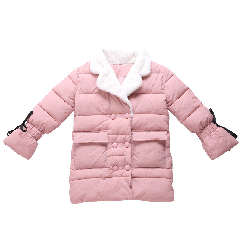 2023. aasta sügistalv, uued tüdrukute puuvillased polsterdatud riided Laste käsitsi täidisega puuvillased revääridega jope, paksendatud, soojad ülerõivad A703