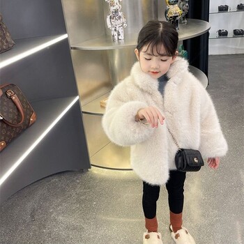 Parkas Girls βαμβακερό New Korean Princess Coat παχυντικό βελούδινα ζεστά παιδικά ρούχα Winter Soild Μακρυμάνικο Lovely