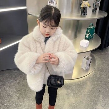 Parkas Girls βαμβακερό New Korean Princess Coat παχυντικό βελούδινα ζεστά παιδικά ρούχα Winter Soild Μακρυμάνικο Lovely