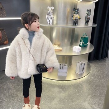 Parkas Girls βαμβακερό New Korean Princess Coat παχυντικό βελούδινα ζεστά παιδικά ρούχα Winter Soild Μακρυμάνικο Lovely