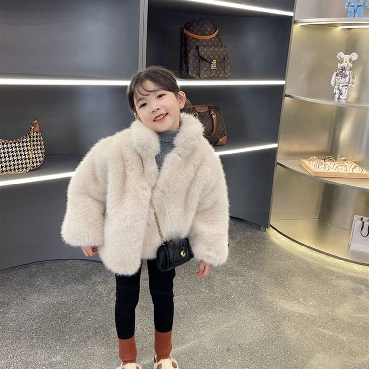 Parka pentru fete din bumbac nou haină coreeană prințesă îngroșată de pluș haine calde pentru copii, iarnă, cu mânecă lungă, minunat