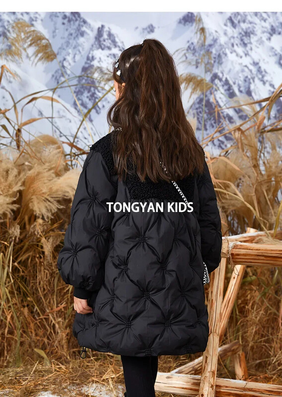 Tüdrukute talvine puuvillase polsterdatud jope 2023, uus laste puuvillane mantel, teismeliste rõivad õues, 3–16 a trend