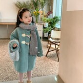 Вълнено палто за момичета Яке Windbreak 2023 Ново пристигане Топло удебелено зимно памучно палто Голям размер Детско облекло