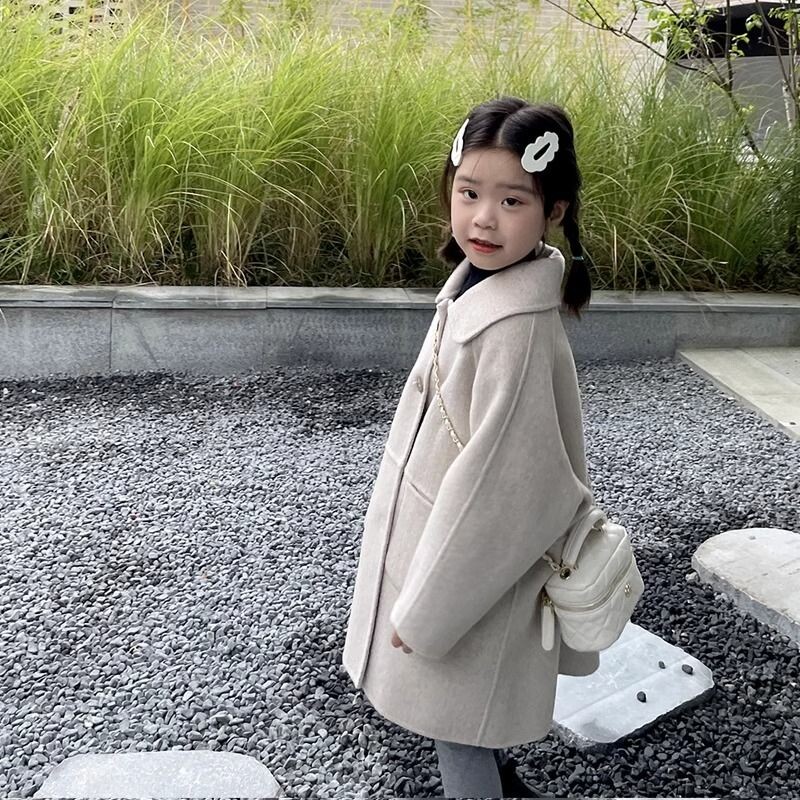 Dievčenské vlnené kabáty, vetruodolné bundy, nové teplé, zahusťovacie, zimné, bavlnené, pre tínedžerov, detské oblečenie