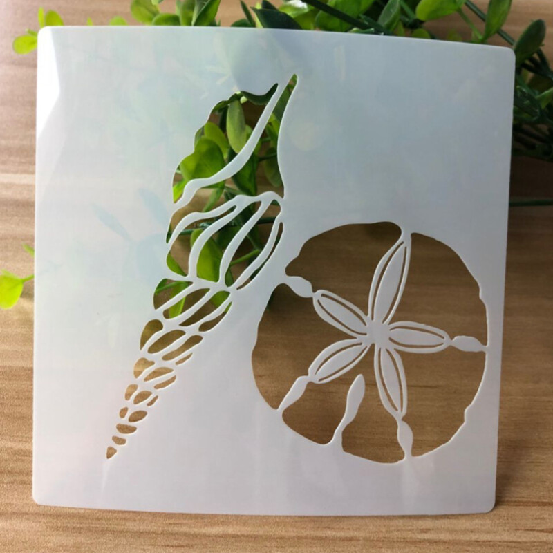 2tk Starfish Shell Koogi šabloonid Aksessuaarid Maalimall Scrapbooking Reljeef tembeldamine Albumikaart 13*13cm