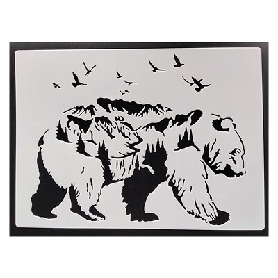 21*29Cm Fulger Reutilizabil Pentru Mobilier Pereți Pictură Decorare Stratificare Plastic DIY Colorat Reliefare Șabloane Scrapbook