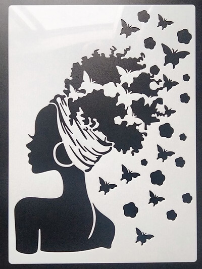 21*29Cm Fulger Reutilizabil Pentru Mobilier Pereți Pictură Decorare Stratificare Plastic DIY Colorat Reliefare Șabloane Scrapbook