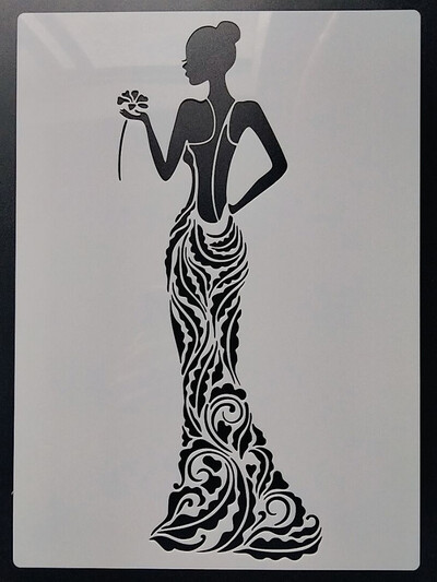 21*29Cm Fulger Reutilizabil Pentru Mobilier Pereți Pictură Decorare Stratificare Plastic DIY Colorat Reliefare Șabloane Scrapbook