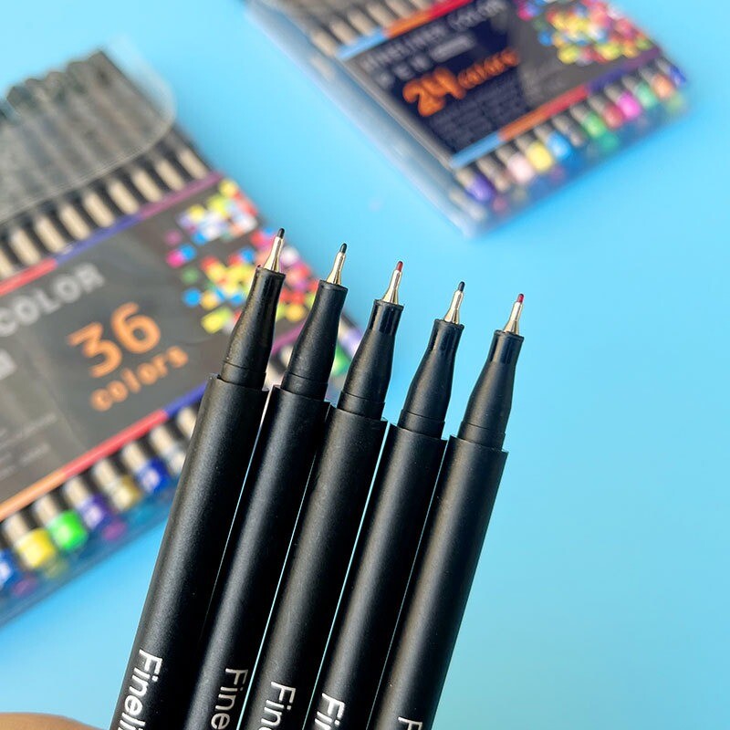 Roise 12-60 värvi Kunsti markerid Peenotsaga markerid Peene otsaga joonistuspliiatsid Peenjoonpliiats ajakirjanduse kirjutamiseks märkmeteksti kunstitarbed