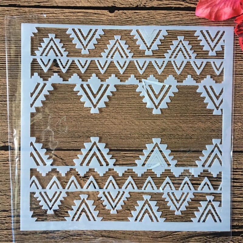 9 бр./компл. 13 см линейна решетка, кръгла геометрия Направи си сам шаблони за наслояване, оцветяване, лексикон, албум, щамповане, декоративен шаблон