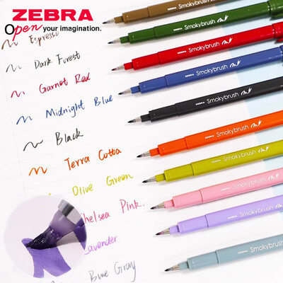 1db Japán Zebra Puha Toll Füstös Ecset Toll Színes Kalligráfia Gyakorló Toll Gyönyörű toll WF9 Art Irodaszer Festés Markerek