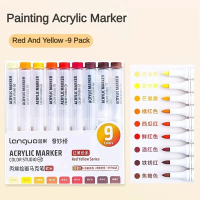 117/9 Color Direct Vedelvärvid Akrüülvärvipliiatsid Pintsli marker pliiats kivimaalimiseks Kivikeraamiline DIY Kunstitarbed Kirjatarbed