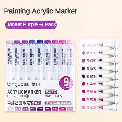 117/9 Color Direct Vedelvärvid Akrüülvärvipliiatsid Pintsli marker pliiats kivimaalimiseks Kivikeraamiline DIY Kunstitarbed Kirjatarbed