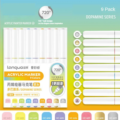 117/9 Color Direct Vedelvärvid Akrüülvärvipliiatsid Pintsli marker pliiats kivimaalimiseks Kivikeraamiline DIY Kunstitarbed Kirjatarbed