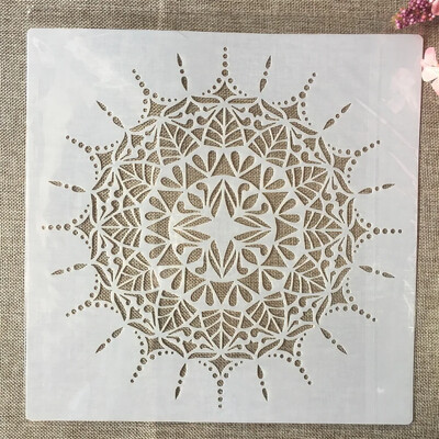 30*30cm Mandala geomeetria Taiji isetegemise kihistusšabloonid seinamaaling väljalõigete album värvimine reljeefne album Dekoratiivne mall