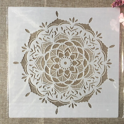 30*30cm Mandala geomeetria Taiji isetegemise kihistusšabloonid seinamaaling väljalõigete album värvimine reljeefne album Dekoratiivne mall
