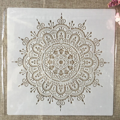 30*30cm Mandala geomeetria Taiji isetegemise kihistusšabloonid seinamaaling väljalõigete album värvimine reljeefne album Dekoratiivne mall