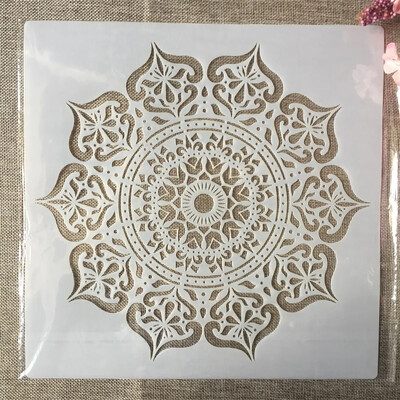 30*30cm Mandala geomeetria Taiji isetegemise kihistusšabloonid seinamaaling väljalõigete album värvimine reljeefne album Dekoratiivne mall