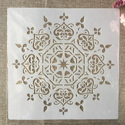 30*30cm Mandala geomeetria Taiji isetegemise kihistusšabloonid seinamaaling väljalõigete album värvimine reljeefne album Dekoratiivne mall