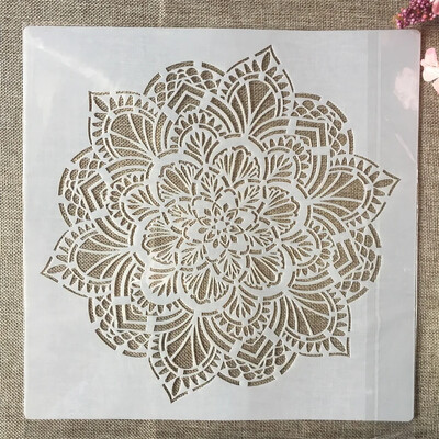 30*30cm Mandala geomeetria Taiji isetegemise kihistusšabloonid seinamaaling väljalõigete album värvimine reljeefne album Dekoratiivne mall