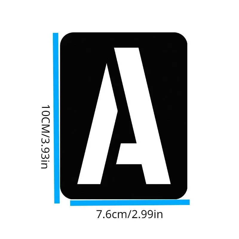 Nova šablona abecede, brojeva i slova, simbol od 42 komada po kompletu DIY šablona za rukotvorine, predložak za višekratnu upotrebu, uredski školski pribor