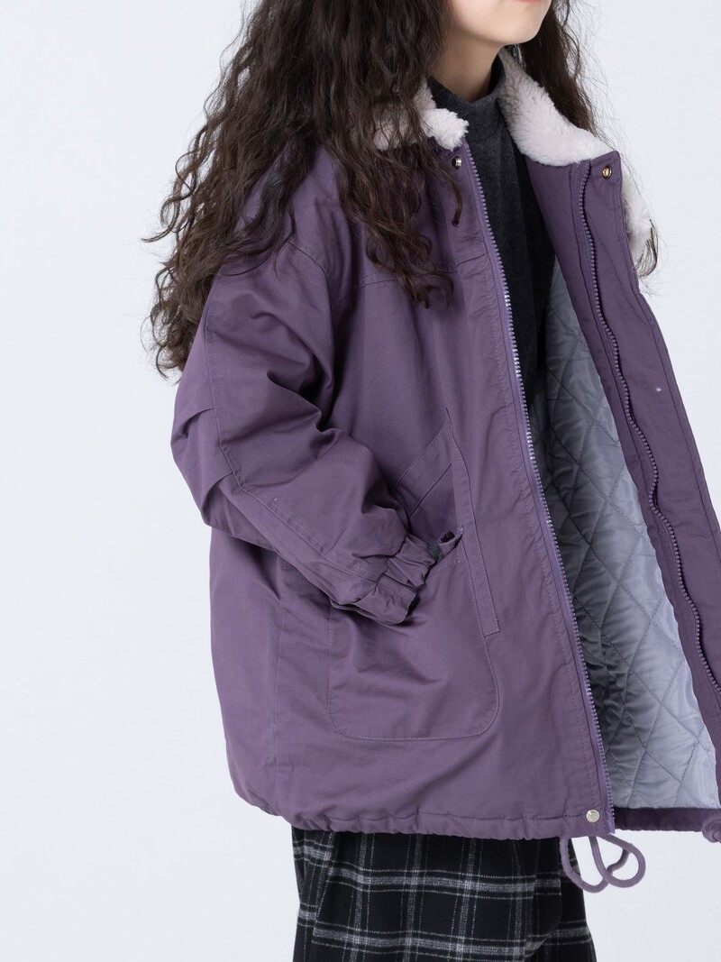 Fete Copii noi Copii căptușite din bumbac Tendință de paltoane medii și lungi Haina căptușită din bumbac coreeană Parka cu buzunar cald și solid