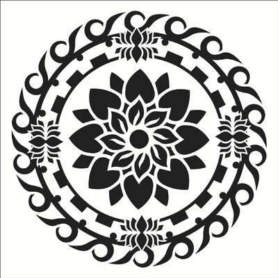 30 * 30 cm Mandala šabloon puidust lõuendile paberkangast seinte ja mööbli värvimiseks šabloon, korduvkasutatav isetegemine