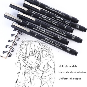 3/15 Tip Μαύρη Pigment Micro-Pen Fineliner Ink Pens, Drawing Artist Illustration Pens Multiliner for Sketching Anime Manga Design